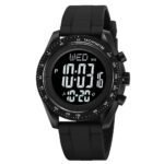 Skmei - 2045- Digital Multifunctional Luminous Waterproof - black/black