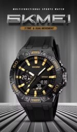 Skmei - 2276 - S-shock Sport Watch - Black/Gold - Image 4