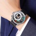 SKMEI - 2333 - Futuristic Analog Watch - silver/black - Image 3