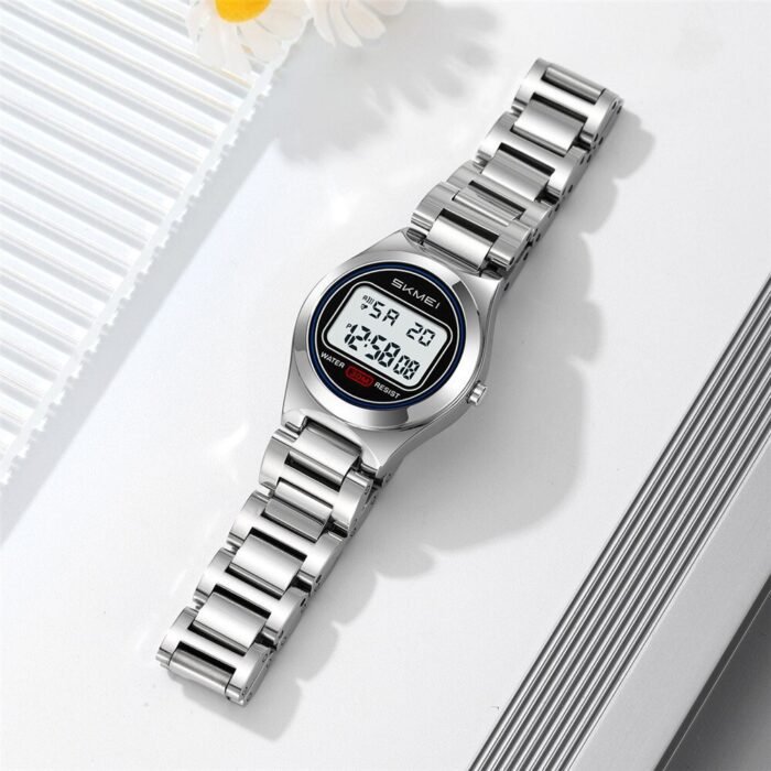 SKMEI - 2334 - Women Digital Stainless Steel Watch - silver - Image 2