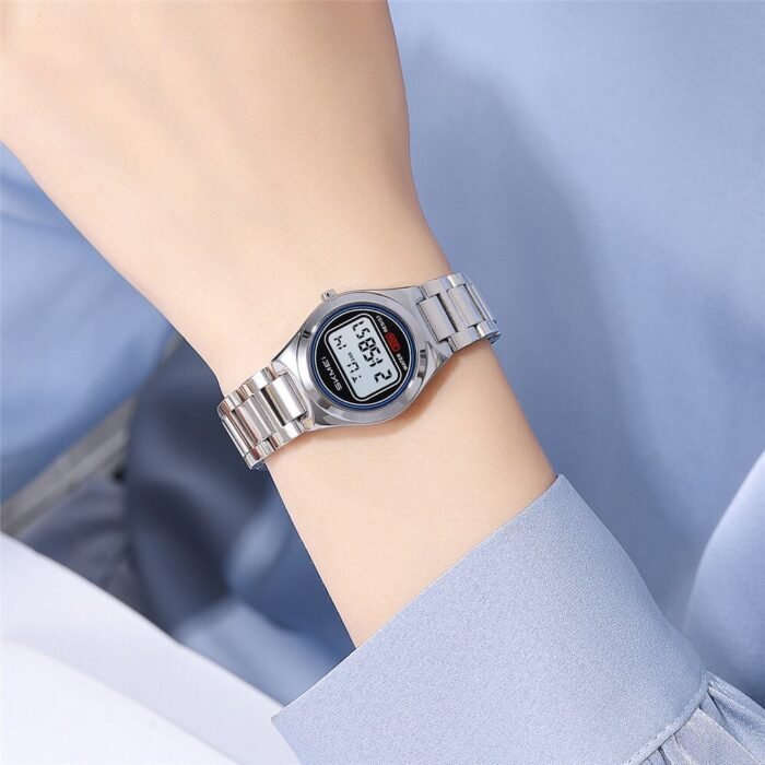 SKMEI - 2334 - Women Digital Stainless Steel Watch - silver - Image 3