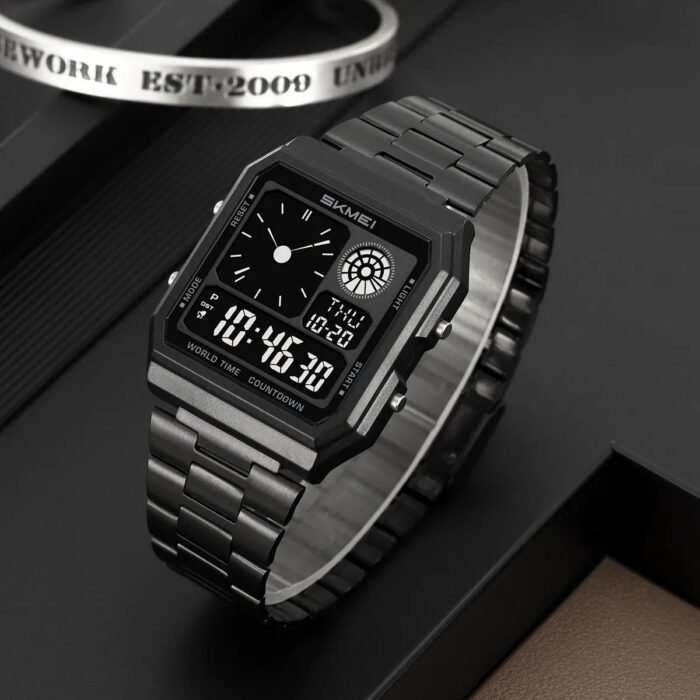 Skmei - 2353 - World Digital Electronic Watch - black/black - Image 2