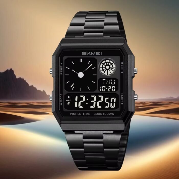 Skmei - 2353 - World Digital Electronic Watch - black/black - Image 5