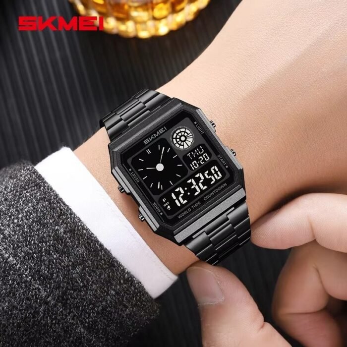 Skmei - 2353 - World Digital Electronic Watch - black/black - Image 3