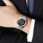 SKMEI - 2425 - Digital Classic Gents Digital Stainless Steel Watch - silver/black - Image 3