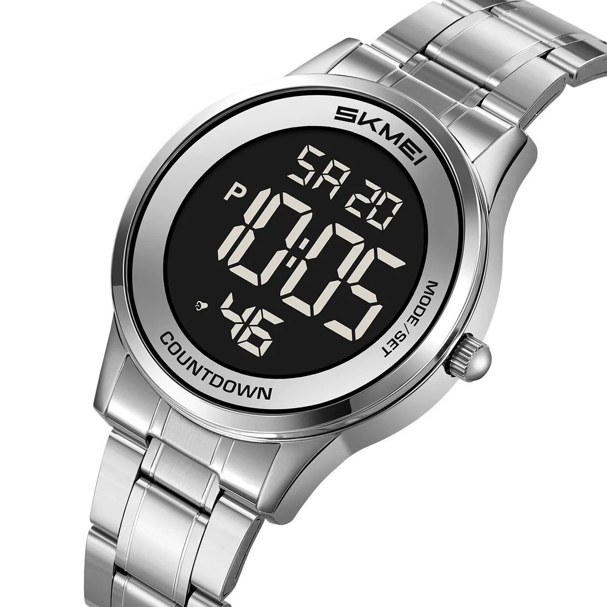 2425-15.jpeg SKMEI - 2425 - Digital Classic Gents Digital Stainless Steel Watch - silver/black - Image 1
