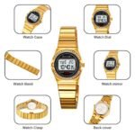 SKMEI - 2446 - Women Digital Stainless Steel Watch - gold - Image 6