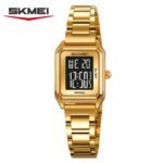 SKMEI - 2493 - Women Digital Stainless Steel Watch - gold/black - Image 3