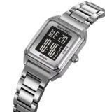 SKMEI - 2493 - Women Digital Stainless Steel Watch - silver/black
