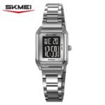 SKMEI - 2493 - Women Digital Stainless Steel Watch - silver/black - Image 3