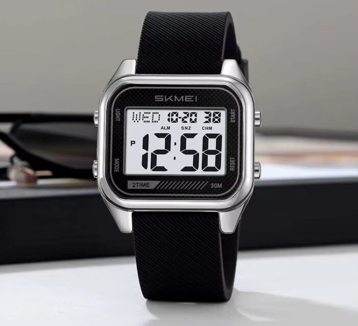SKMEI - 2496 - High Quality Luxury Watch - Silver/Black - Image 2