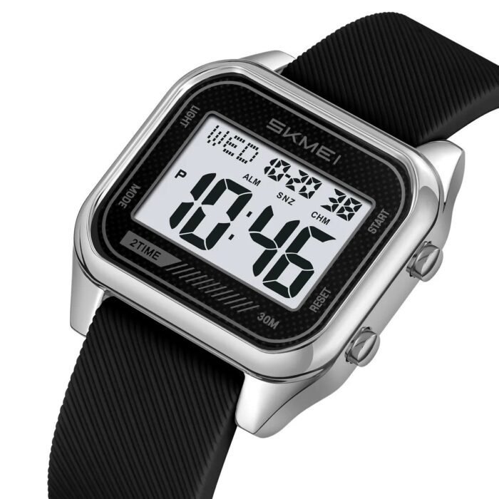 SKMEI - 2496 - High Quality Luxury Watch - Silver/Black - Image 1