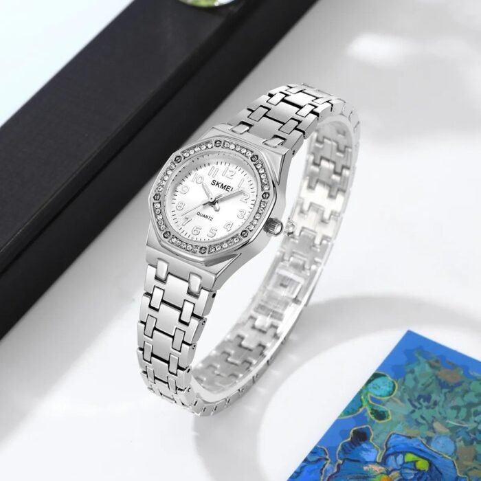 SKMEI - 2508 - Women Stainless Steel Luxury Watch - silver - Image 3