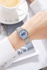 SKMEI - 2521 - Women Digital Stainless Steel Watch - silver/blue - Image 2