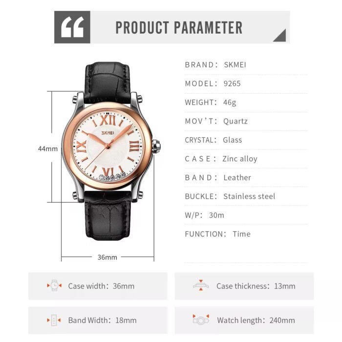 SKMEI - 9265 - Women Elegant Quartz Watch - White - Image 7
