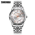 SKMEI - 9268 -  Quartz Stainless Steel Luxury Analog Watch - silver/silver - Image 2
