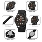 SKMEI - 9315 - Casual Nylon Strap Men’s Watch - black/black - Image 6