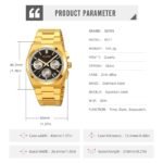 SKMEI - 9371 - Premium Quartz Chronograph Watch - Gold/Black - Image 4