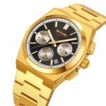SKMEI - 9371 - Premium Quartz Chronograph Watch - Gold/Black
