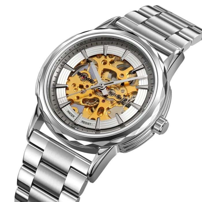 SKMEI - M035 - High Quality Mechanical Watch - silver-steel - Image 1