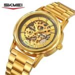 SKMEI - M035 - High Quality Mechanical Watch - gold-steel