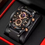 SKMEI - 9351 - High Quality Luxury Watch - black/black