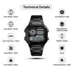 Skmei - 1335 - Digital Sports Countdown Waterproof Watch - Black - Image 4