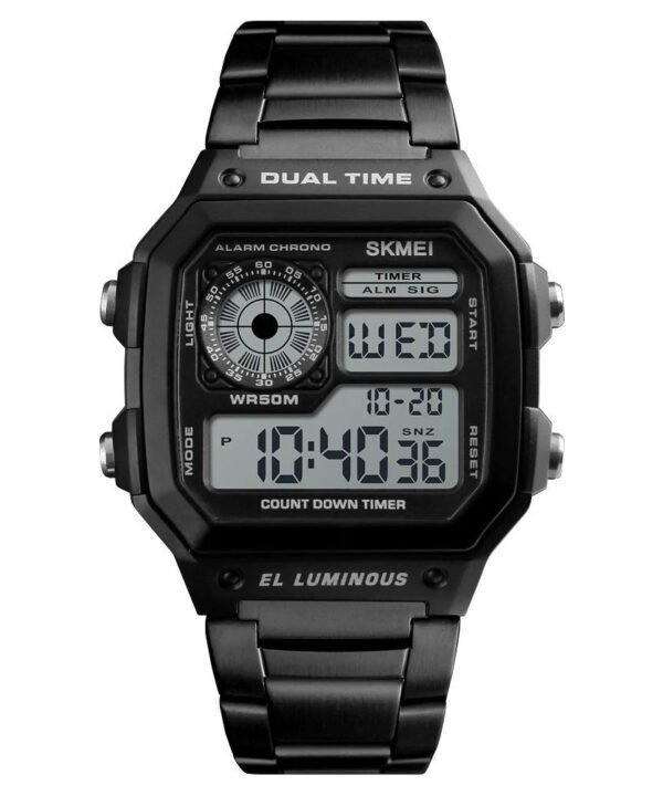 Skmei - 1335 - Digital Sports Countdown Waterproof Watch - Black