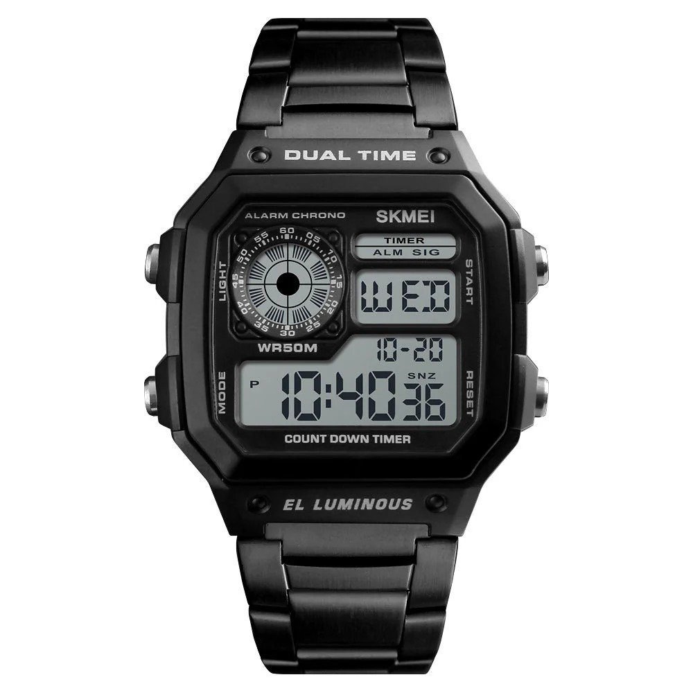 1335-4.jpeg Skmei - 1335 - Digital Sports Countdown Waterproof Watch - Black - Image 1