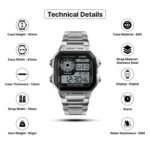 Skmei - 1335 - Digital Sports Countdown Waterproof Watch - Silver - Image 4