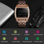 SKMEI - 1368 - Digital Electronic Male Clock Military Sports Watch - rose gold - Image 5