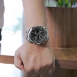 Skmei – 1389 – Dual Display Waterproof Business Watch - Silver/Black - Image 3