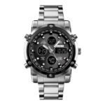 Skmei – 1389 – Dual Display Waterproof Business Watch - Silver/Black