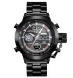 SKMEI - 1515 - Professional Double Display Quartz Watch - black