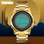 SKMEI - 1734 - Qibla Azan Time Reminder Prayer Watch - gold - Image 4