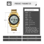 SKMEI - 1734 - Qibla Azan Time Reminder Prayer Watch - gold - Image 7