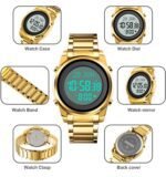 SKMEI - 1734 - Qibla Azan Time Reminder Prayer Watch - gold - Image 6