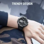 SKMEI - 1761 - Analog Digital Sports LED Stopwatch - black/white - Image 3