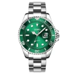 SKMEI - 1779 - Casual Quartz Luxury Full Steel Waterproof watch - silver/green