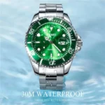 SKMEI - 1779 - Casual Quartz Luxury Full Steel Waterproof watch - silver/green - Image 2