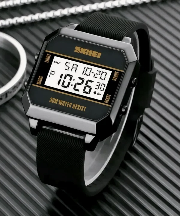 Skmei - 1848 - Digital Waterproof LED Luminous - Black/White