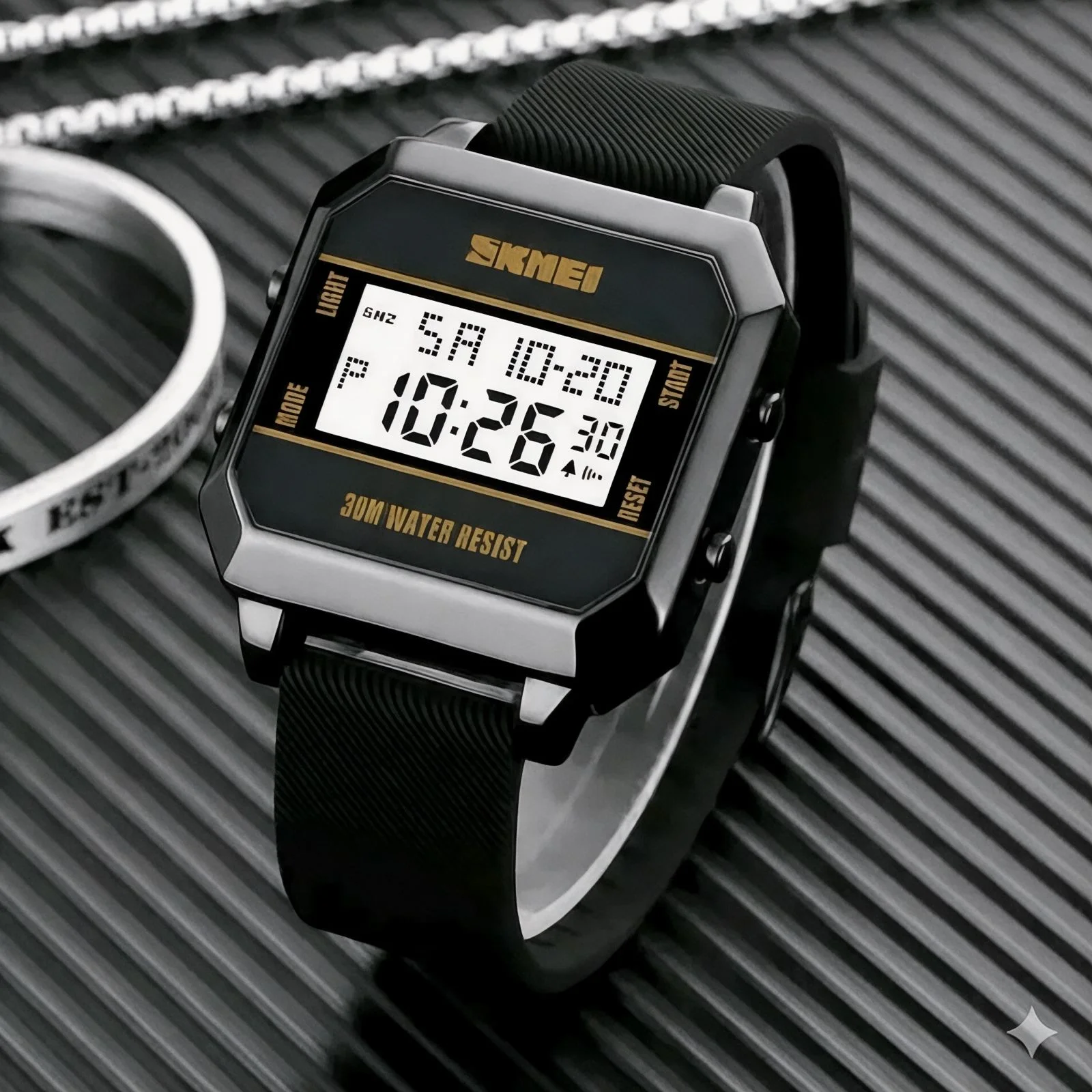 1848-1-1.webp Skmei - 1848 - Digital Waterproof LED Luminous - Black/White - Image 1