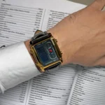 Skmei - 1868 (strap) - Digital LED Luminous Waterproof - Golden-Leather - Image 3