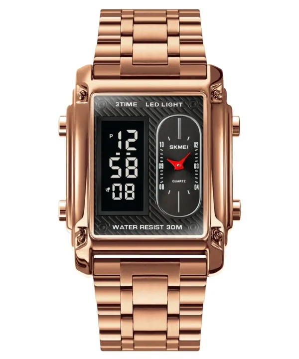 Skmei - 1868 (Chain) - Digital LED Luminous Waterproof - Rosegold-steel