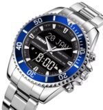 SKMEI - 1896 - Qibla Azan Time Reminder Prayer Watch - silver/blue - Image 2