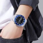 SKMEI - 1896 - Qibla Azan Time Reminder Prayer Watch - silver/blue - Image 5