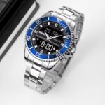 SKMEI - 1896 - Qibla Azan Time Reminder Prayer Watch - silver/blue - Image 6