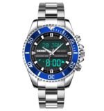SKMEI - 1896 - Qibla Azan Time Reminder Prayer Watch - silver/blue - Image 4