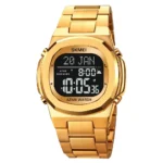 SKMEI - 2036 - Qibla Azan Time Reminder Prayer Watch - gold/black