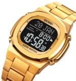 SKMEI - 2036 - Qibla Azan Time Reminder Prayer Watch - gold/black - Image 2